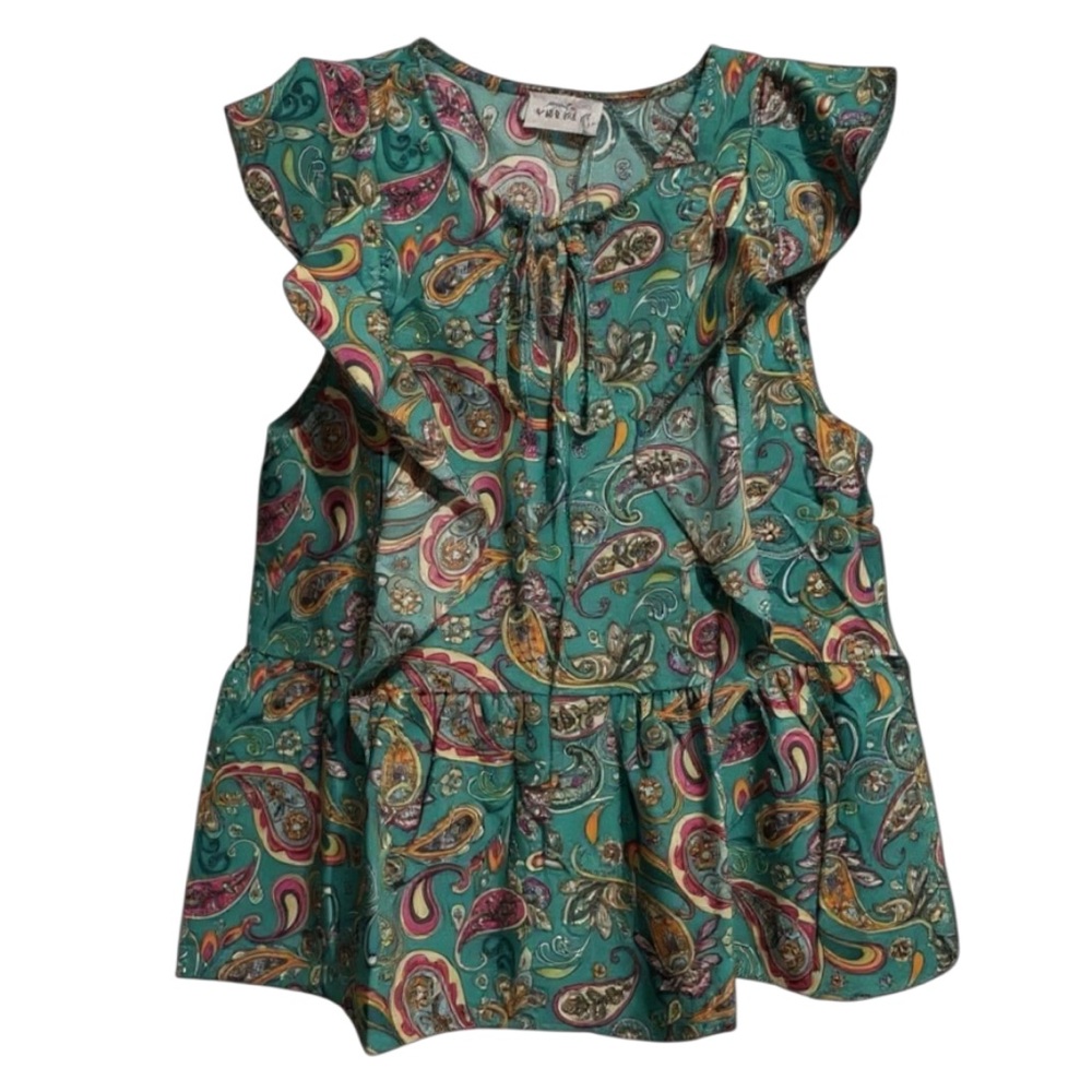 Paisley Print Blouse - Multicolor - Picture 2 of 9